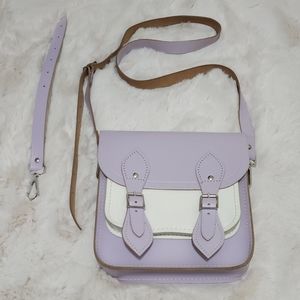 The Cambridge Satchel Company X Chris Benz Lavender Leather Crossbody Bag